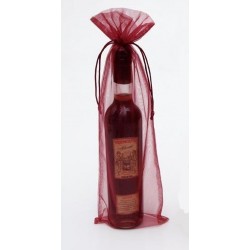 Bolsa Organza Vino/regalos Burdeos 14 x 41 (75cl)