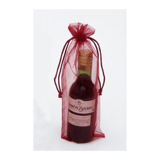 Bolsa Organza Vino/regalos Burdeos 10 x 26 (18cl)