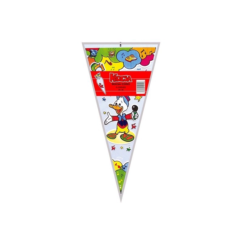 Cono 20X40cm. Paquete 24. Dibujos infantiles 40081 - SevaImport