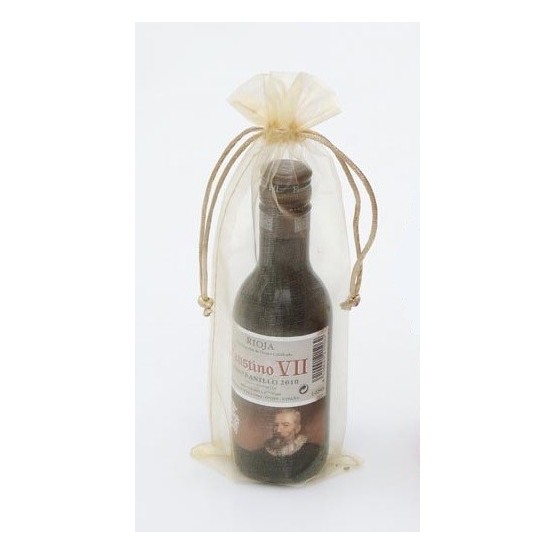 Bolsa Organza Vino/regalos Oro 10 x 26 (18cl)