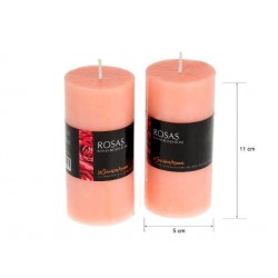 Vela perfumada tubo rosas 220gr. en expo de 6 uni. Mod. 040215
